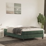 vidaXL Box spring posteljni okvir temno zelen 120x200 cm žamet