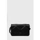 Torbica Calvin Klein bež barva - črna. Srednje velika torbica iz kolekcije Calvin Klein. Model na zapenjanje, izdelan iz ekološkega usnja.