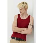 Kratka majica HUGO 2-pack moški, rdeča barva - rdeča. Majica brez rokavov iz kolekcije HUGO. Model izdelan iz tanke, elastične pletenine. Izjemno udoben material.