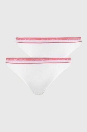 Spodnjice Emporio Armani Underwear 2-pack bela barva - bela. Spodnjice iz kolekcije Emporio Armani Underwear. Model izdelan iz enobarvnega materiala. V kompletu sta dva kosa.