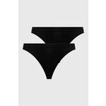 Brazilke Emporio Armani Underwear 2-pack črna barva - črna. Brazilke iz kolekcije Emporio Armani Underwear. Model izdelan iz elastične pletenine. V kompletu sta dva kosa.