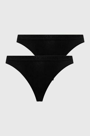 Brazilke Emporio Armani Underwear 2-pack črna barva - črna. Brazilke iz kolekcije Emporio Armani Underwear. Model izdelan iz elastične pletenine. V kompletu sta dva kosa.
