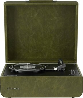 Gramofon v kovčku Crosley Mercury - zelena. Gramofon v kovčku iz kolekcije Crosley. Model izdelan iz MDF plošče in umetne snovi.