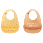 Pearhead set 2 silikonskih slinčkov You're a Peach