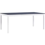 VIDAXL Jedilna miza bela in siva 180x90x73 cm borovina