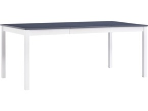 VIDAXL Jedilna miza bela in siva 180x90x73 cm borovina