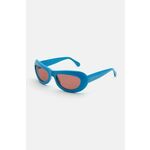 Sončna očala Marni Field Of Rushes Blue EYMRN00067.002.EZ5 - modra. Sončna očala iz kolekcije Marni. Model z enobarvnimi stekli in okvirji iz plastike. Ima filter UV 400.