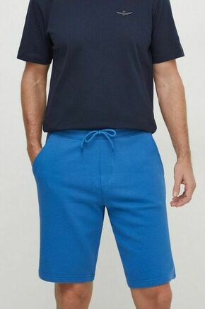 Bombažne kratke hlače United Colors of Benetton - modra. Kratke hlače iz kolekcije United Colors of Benetton. Model izdelan iz prožnega materiala
