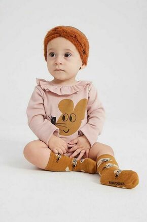Body za dojenčka Bobo Choses - roza. Body za dojenčka iz kolekcije Bobo Choses. Model izdelan iz pletenine s potiskom.