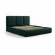 Temno zelena oblazinjena zakonska postelja s prostorom za shranjevanje z letvenim dnom 160x200 cm Brody – Mazzini Beds
