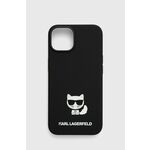 Karl Lagerfeld Choupette Body ovitek za iPhone 14, silikonski, črn (KLHCP14SSLCTBK)