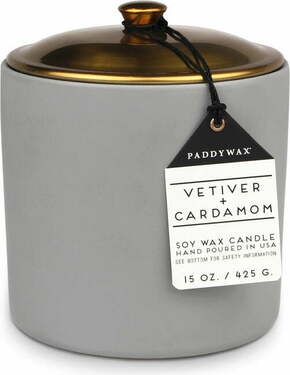 Paddywax Hygge keramična dišeča sveča s pokrovom - velika - Vetiver &amp; Cardamom