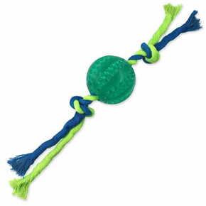 WEBHIDDENBRAND Igrača DOG FANTASY DENTAL MINT žoga z vrvjo zelena 7 x 28 cm