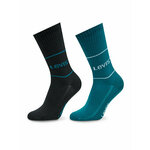 Levi's® Set 2 parov ženskih visokih nogavic 701210567 Mornarsko modra