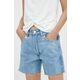 Bombažne kratke hlače Wrangler - modra. Kratke hlače iz kolekcije Wrangler, izdelane iz jeansa. Model iz izjemno udobne bombažne tkanine.