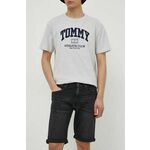 Jeans kratke hlače Tommy Jeans moške, črna barva, DM0DM18784 - črna. Kratke hlače iz kolekcije Tommy Jeans. Model izdelan iz jeansa. Model iz izjemno udobne tkanine z visoko vsebnostjo bombaža.