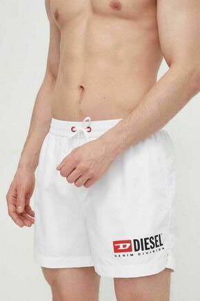 Kopalne kratke hlače Diesel bela barva - bela. Kopalne kratke hlače iz kolekcije Diesel