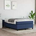 Greatstore Box spring postelja z vzmetnico moder 120x200 cm blago