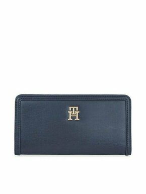 Velika ženska denarnica Tommy Hilfiger Th Monotype Large Slim Wallet AW0AW16210 Space Blue DW6