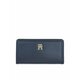 Velika ženska denarnica Tommy Hilfiger Th Monotype Large Slim Wallet AW0AW16210 Space Blue DW6
