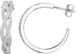 Beneto Luksuzni srebrni uhani s kristali AGUP1173 srebro 925/1000