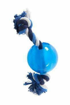 Buster Igrača za pse Močna žoga z vrvjo svetlo modra