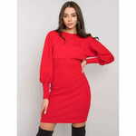 RUE PARIS Ženska črtasta obleka Leticia RUE PARIS rdeča RV-SK-6079.65_380757 L