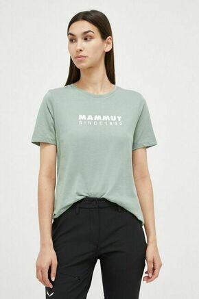 Športna kratka majica Mammut Core zelena barva - zelena. Športna kratka majica iz kolekcije Mammut. Model izdelan iz materiala