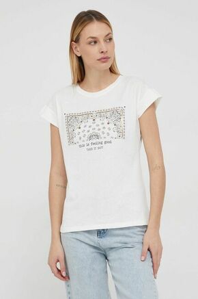 Bombažen t-shirt Answear Lab bela barva - bela. T-shirt iz kolekcije Answear Lab. Model izdelan iz tanke