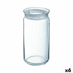 NEW Kozarec za shranjevanje Luminarc Pav Prozorno Silikon Steklo (1,5 L) (6 kosov)