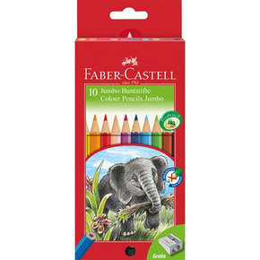 WEBHIDDENBRAND Faber-Castell Jumbo barvice 10 kosov + svinčnik
