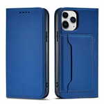 MG Magnet Card knjižni usnjeni ovitek za iPhone 12 Pro Max, modro