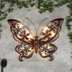 HI LED solarna vrtna stenska svetilka metulj s kristali