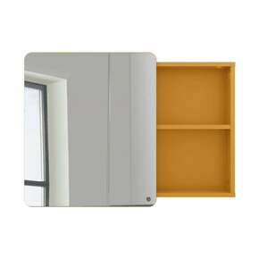 Gorčično rumena stenska/z ogledalom kopalniška omarica 80x58 cm Color Bath – Tom Tailor