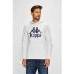 Kappa pulover 705322 - bela. Pulover s kapuco iz kolekcije Kappa. Model izdelan iz pletenine s potiskom.