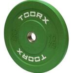 Olimpijski bumper Toorx kolut 10 kg, fi-50mm, zelen