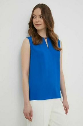 Majica Calvin Klein ženska - modra. Bluza iz kolekcije Calvin Klein