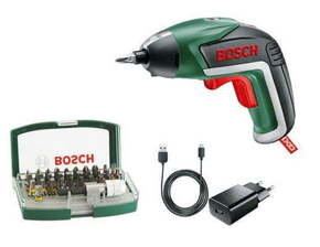 Akumulatorski izvijač Bosch IXO + 32-bit set