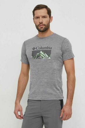 Športna kratka majica Columbia zero rules črna barva - siva. Športna kratka majica iz kolekcije Columbia. Model izdelan iz materiala