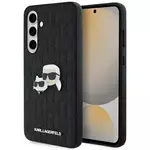 Ovitek Karl Lagerfeld KLHCS24FEPGKLKCPK Sam S24 FE S721 black hardcase Monogram Karl&Chaoupette Head Pin (KLHCS24FEPGKLKCPK)