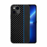 WEBHIDDENBRAND ovitek za iPhone 13 Pro Max, silikonski, carbon črn z modro črto