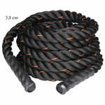 LiveUp Battle fitnes vrv, 3,8 cm x 10 m, črna