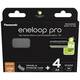 Eneloop pro BK-3HCDEC4BE AA/pencil 2500mAh, baterija Ni-MH, 4 kosi/paket + škatla za baterije