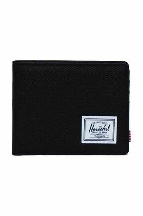 Denarnica Herschel Roy Wallet črna barva - črna. Srednje velika denarnica iz kolekcije Herschel. Model izdelan iz tekstilnega materiala.