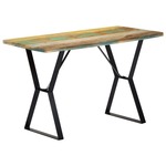 Greatstore Jedilna miza 120x60x76 cm trden predelan les