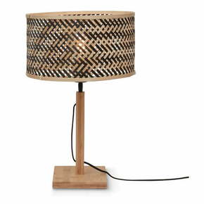 Črna/v naravni barvi namizna svetilka z bambusovim senčnikom (višina 38 cm) Java – Good&amp;Mojo