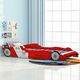 Otroška postelja dirkalni avtomobil 90x200 cm rdeča