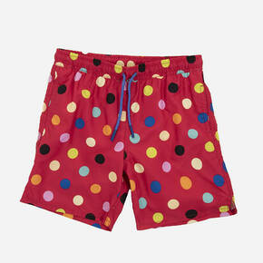 Otroške kratke hlače Happy Socks Big Dot rdeča barva