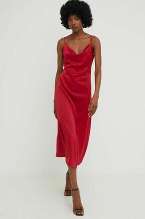 Obleka Answear Lab rdeča barva - rdeča. Lahkotna obleka iz kolekcije Answear Lab. Model izdelan iz enobarvne tkanine. Kolekcija je na voljo izključno na Answear.si.
