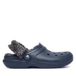 Natikači Crocs Classic Fleece Lined Clog Quartz 211396 Mornarsko modra